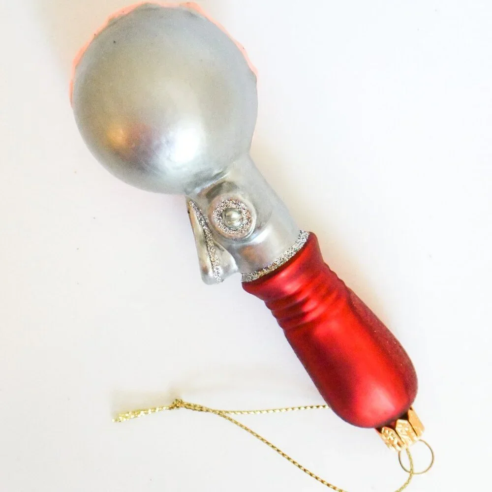 🍦 *Sur La Table* Ice-Cream Scoop Glass Christmas Ornament.